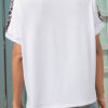 Fashion Casual Leopard Split Joint O Neck T-Shirts