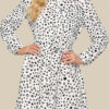 Casual Leopard Split Joint Turndown Collar A Line Dresses