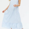 Fashion Casual Plaid Split Joint Spaghetti Strap A Line Dresses