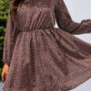 Fashion Casual Polka Dot Split Joint V Neck A Line Dresses