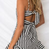 Fashion Casual Print Backless Spaghetti Strap Irregular Dresses