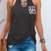 Fashion Casual Print Split Joint Halter Tops