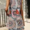 Fashion Casual Print Split Joint O Neck A Line Dresses