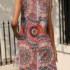 Fashion Casual Print Split Joint O Neck A Line Dresses