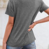 Fashion Casual Print Split Joint O Neck T-Shirts