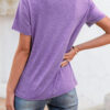 Fashion Casual Print Split Joint O Neck T-Shirts