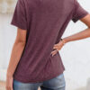 Fashion Casual Print Split Joint O Neck T-Shirts