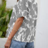 Fashion Casual Print Split Joint O Neck T-Shirts