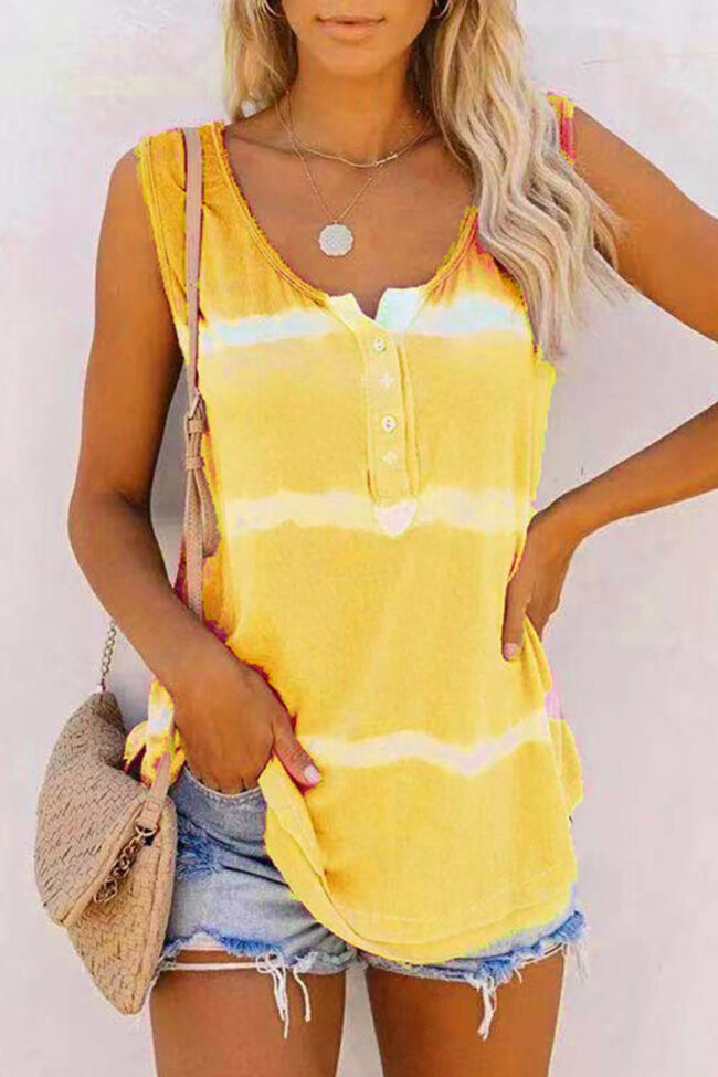 Fashion Casual Print Split Joint O Neck Tops