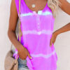 Fashion Casual Print Split Joint O Neck Tops