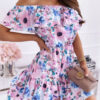 Fashion Casual Print Split Joint Off the Shoulder A Line Dresses