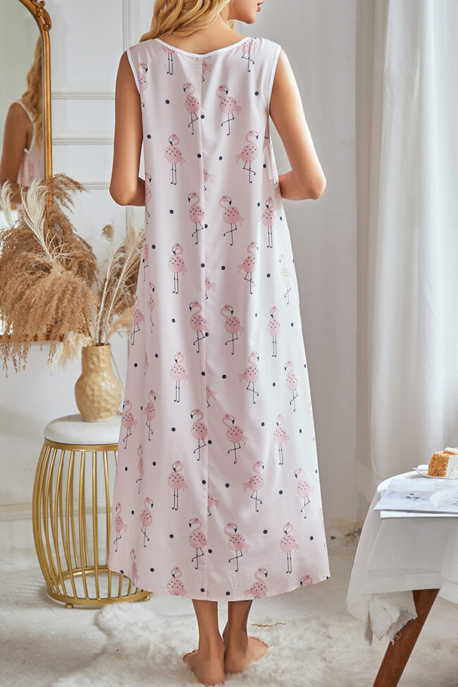 Fashion Casual Print Split Joint Square Collar A Line Dresses