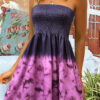 Fashion Casual Print Split Joint Strapless A Line Dresses