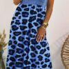 Fashion Casual Print Split Joint Strapless A Line Dresses