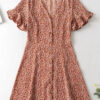 Fashion Casual Print Split Joint V Neck A Line Dresses