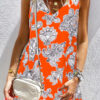 Fashion Casual Print Split Joint V Neck A Line Dresses