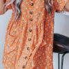 Fashion Casual Print Split Joint V Neck A Line Dresses