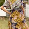 Fashion Casual Print Split Joint V Neck A Line Dresses