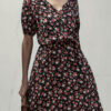 Fashion Casual Print Split Joint V Neck A Line Dresses