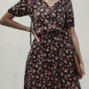 Fashion Casual Print Split Joint V Neck A Line Dresses