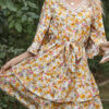 Fashion Casual Print Split Joint V Neck A Line Dresses