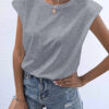 Fashion Casual Solid Split Joint O Neck T-Shirts