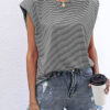 Fashion Casual Solid Split Joint O Neck T-Shirts