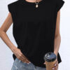 Fashion Casual Solid Split Joint O Neck T-Shirts