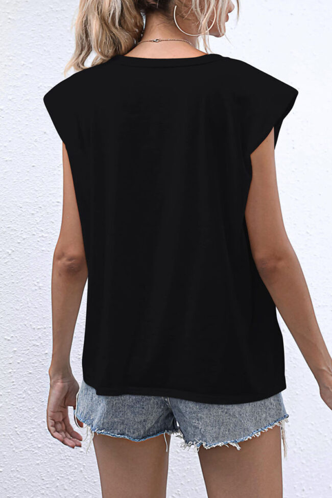 Fashion Casual Solid Split Joint O Neck T-Shirts