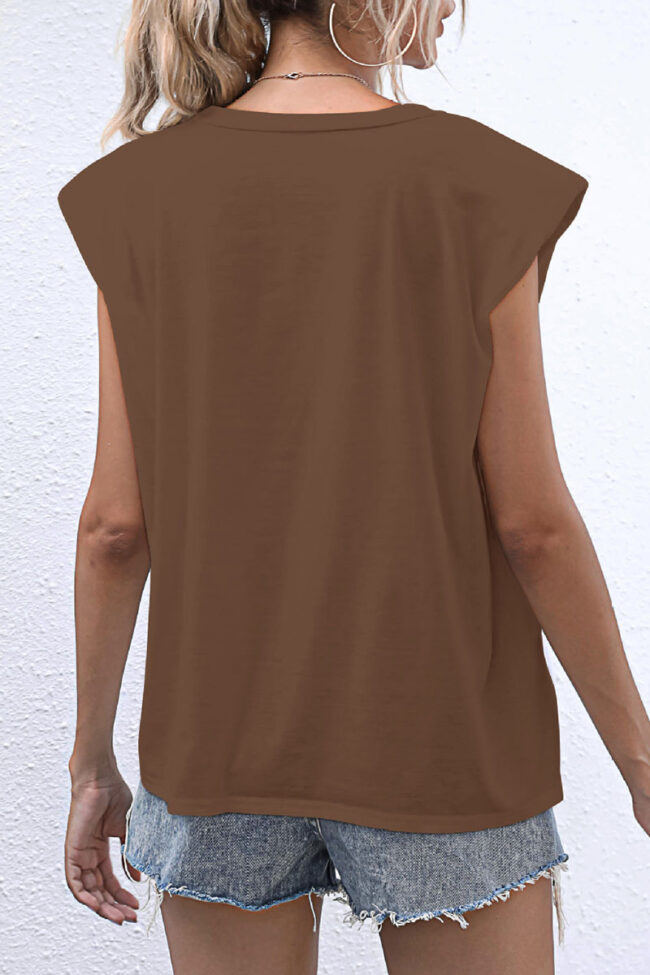 Fashion Casual Solid Split Joint O Neck T-Shirts