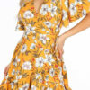 Fashion Casual Print Split Joint V Neck A Line Dresses