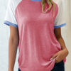 Fashion Casual Solid Split Joint O Neck T-Shirts