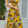 Fashion Casual Print Split Joint V Neck A Line Dresses