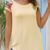 Fashion Casual Solid Split Joint O Neck T-Shirts