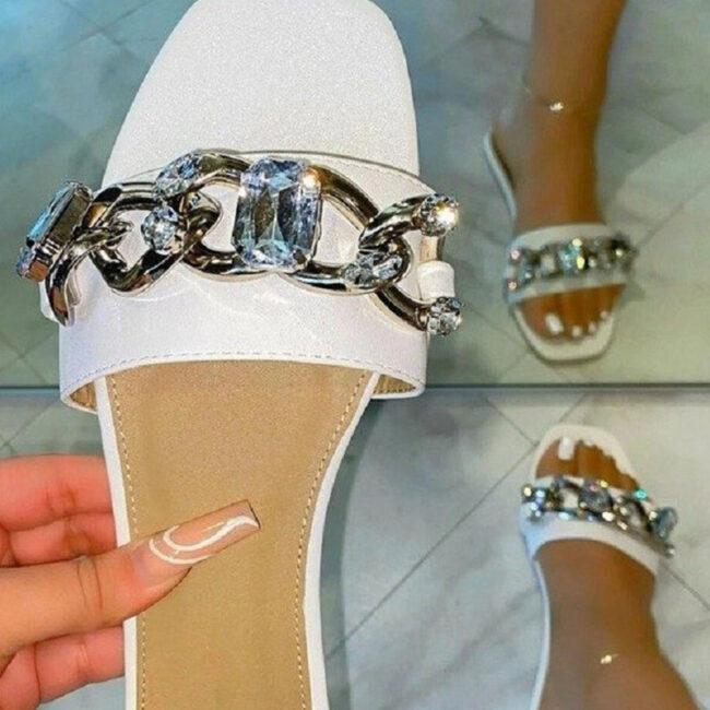 Fashion Daily Rhinestone Opend Comfortable Shoes