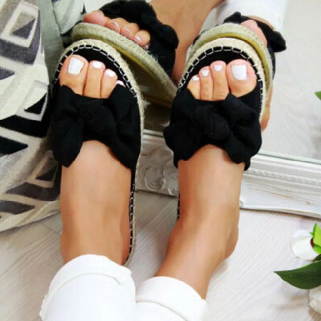 Fashion Daily With Bow Opend Comfortable Shoes