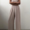 Fashion Casual Solid Split Joint V Neck Loose Jumpsuits