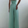 Fashion Casual Solid Split Joint V Neck Loose Jumpsuits