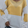 Fashion Casual Solid Split Joint O Neck Tops