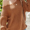 Fashion Casual Solid Split Joint Oblique Collar Tops