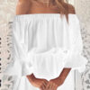 Fashion Casual Solid Split Joint Off the Shoulder A Line Dresses