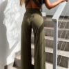 Fashion Casual Solid Backless V Neck Loose Jumpsuits