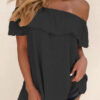 Fashion Casual Solid Split Joint Off the Shoulder T-Shirts