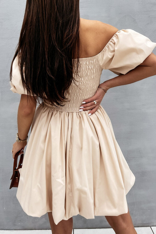 Elegant Solid Split Joint Off the Shoulder A Line Dresses