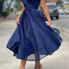 Fashion Elegant Solid Split Joint V Neck Princess Dresses