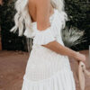 Casual Solid Hollowed Out Off the Shoulder Pleated Dresses