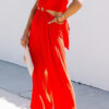 Fashion Casual Solid Hollowed Out Strapless Loose Jumpsuits