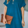 Fashion Casual Solid Hollowed Out V Neck A Line Dresses