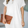 Fashion Casual Solid Hollowed Out V Neck A Line Dresses