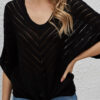 Fashion Casual Solid Split Joint V Neck Tops